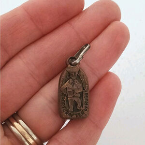 Vintage Sportscrafter By Rugby Metal Pendant Charm Brass Tone